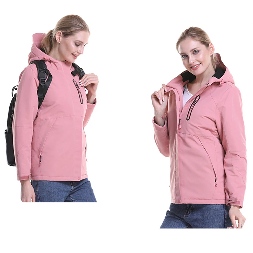 Зимняя мужская и женская зимняя уличная куртка с подогревом USB Smart Heating капюшоном