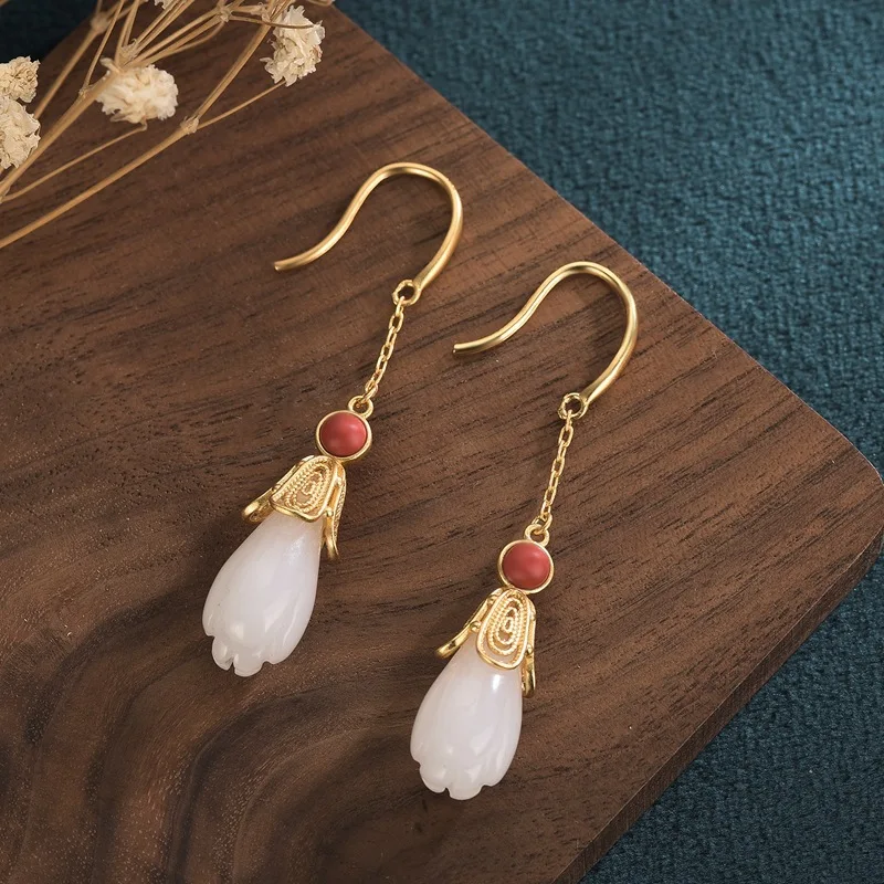 

jewelry for women 2021 earrings Chinese style Ancient royal design Enamel technology Keepsake Cloisonne Crafts earrings hanging