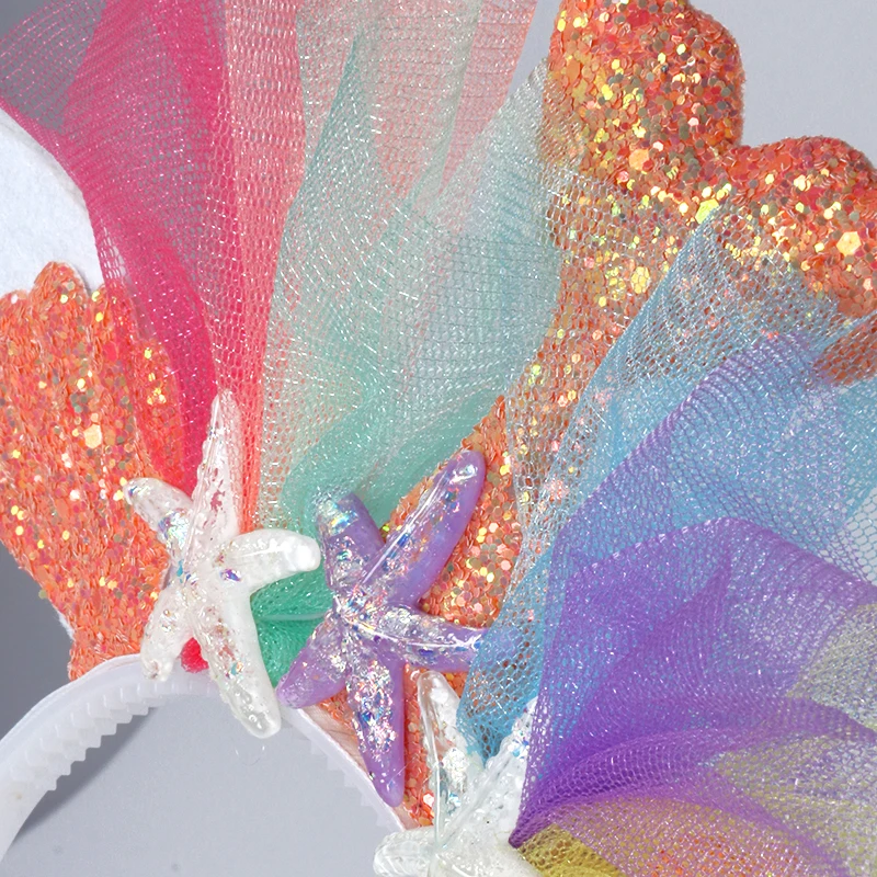 Вечерние повязки на голову Русалочки с морской звездой вечерние украшения для