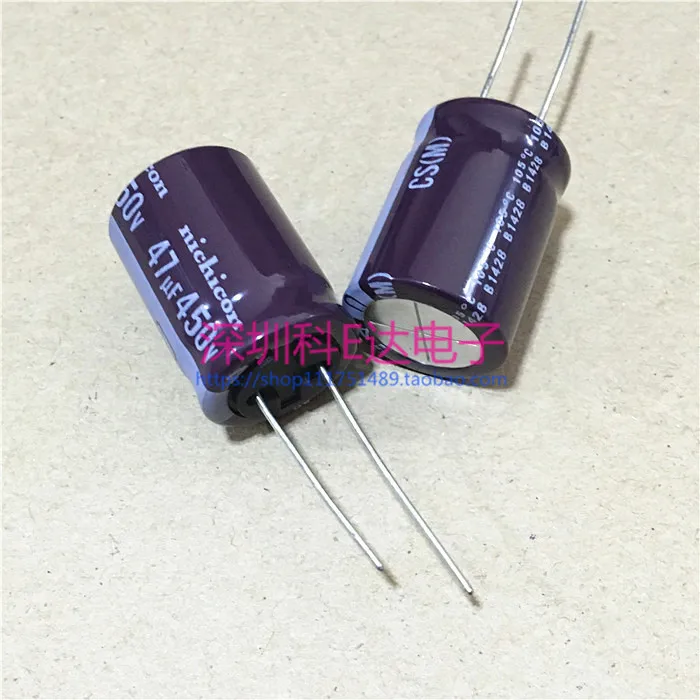 Eletrolítico de Alta 450v e 47uf Nichicon Capacitor Frequência 47uf – 450v 20 Peças cs 450v47uf 18x25mm