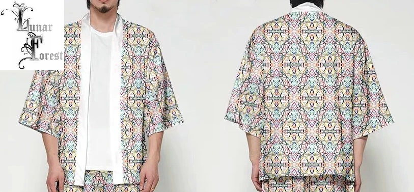Японское кимоно юката Haori 3D печать Косплей женщин/мужчин мода лето Повседневная крутая короткий рукав