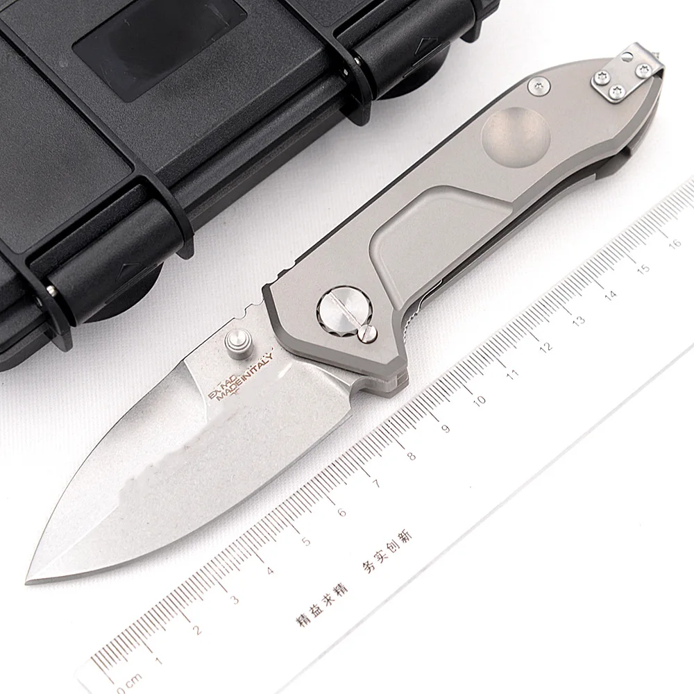 

JUFULE New Frame Rock TC4 Titanium N690 Folding Blade Ball Bearing Outdoor Kitchen Tactical Camping Hunting EDC Tool Knife
