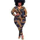 Костюм спортивный женский осенний из блузки с длинным рукавом и брюк