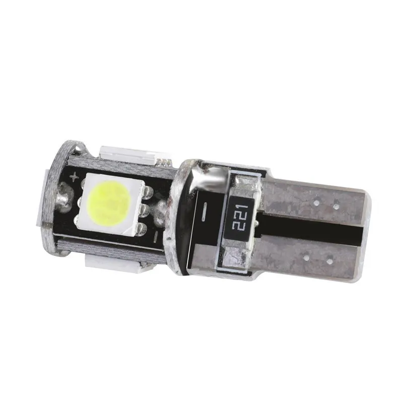 

100 шт., светодиодные автомобисветильник лампы W5W 5050 5SMD Canbus, 12 В