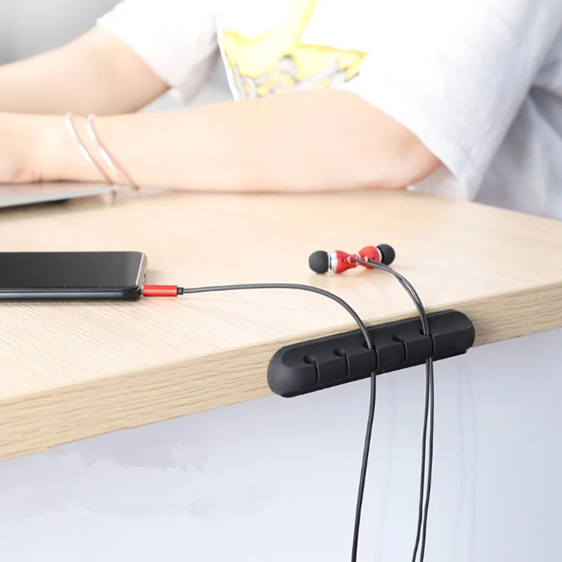 Органайзер для кабеля, силиконовый usb-кабель, намотка, настольный, аккуратный, управление, зажимы, держатель кабеля для мыши, провода для наушников