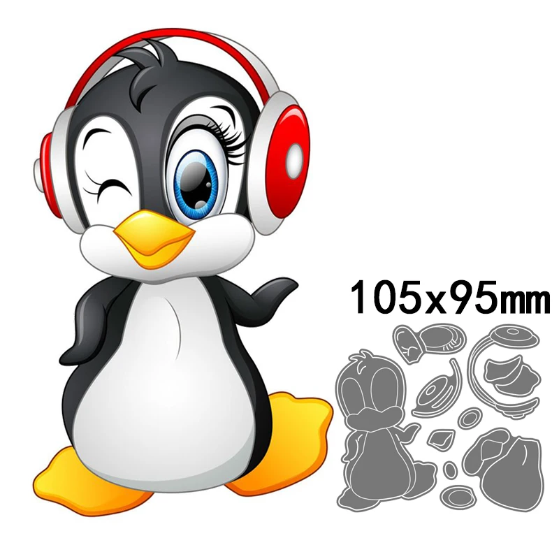 Материал для скрапбукинга музыкальный Пингвин 2022 новые металлические