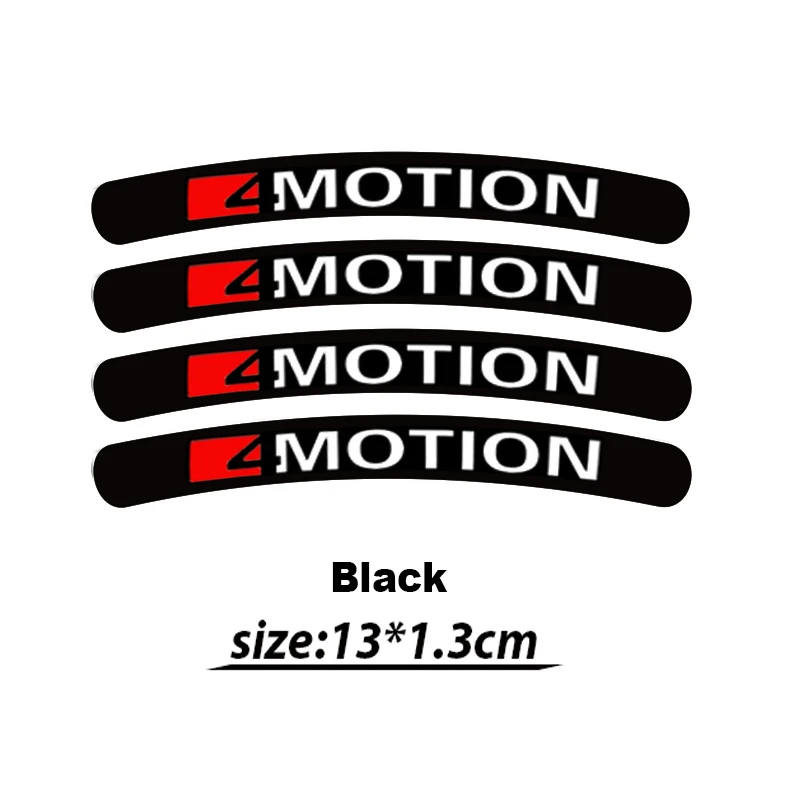 

4 шт., 4 движущиеся автомобильные наклейки на обод колеса для Volkswagen T-ROC Teramont GOLFR Touran PASSAT PHIDEON Touareg Tiguan CC R32 R36 GTD