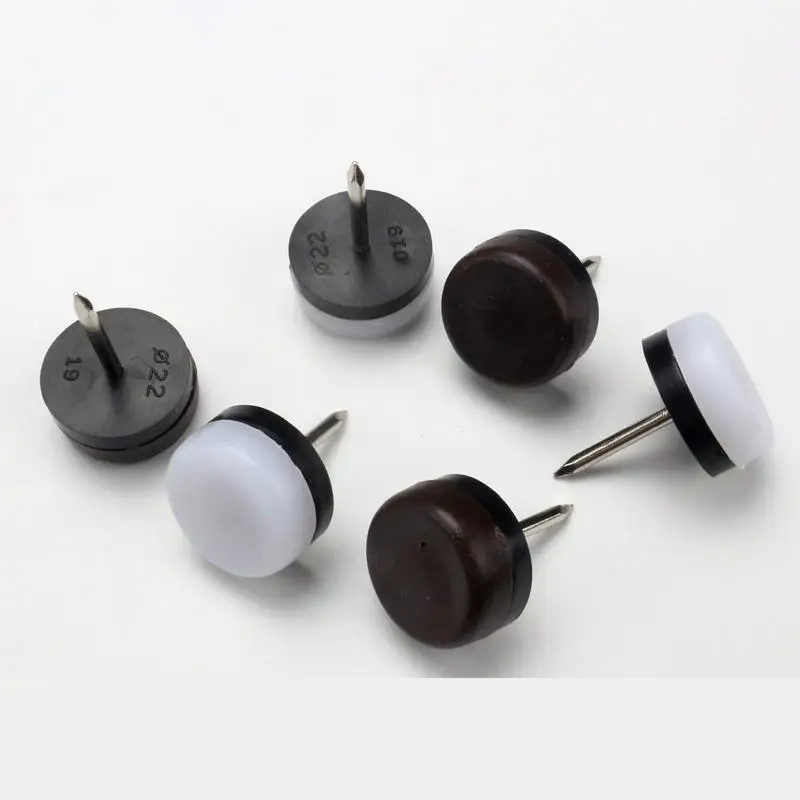 

20 Pcs/Lot Furniture Acoustic Antiskid Plastic Anchor Nail Cabinet Foot Ground White Brown Black