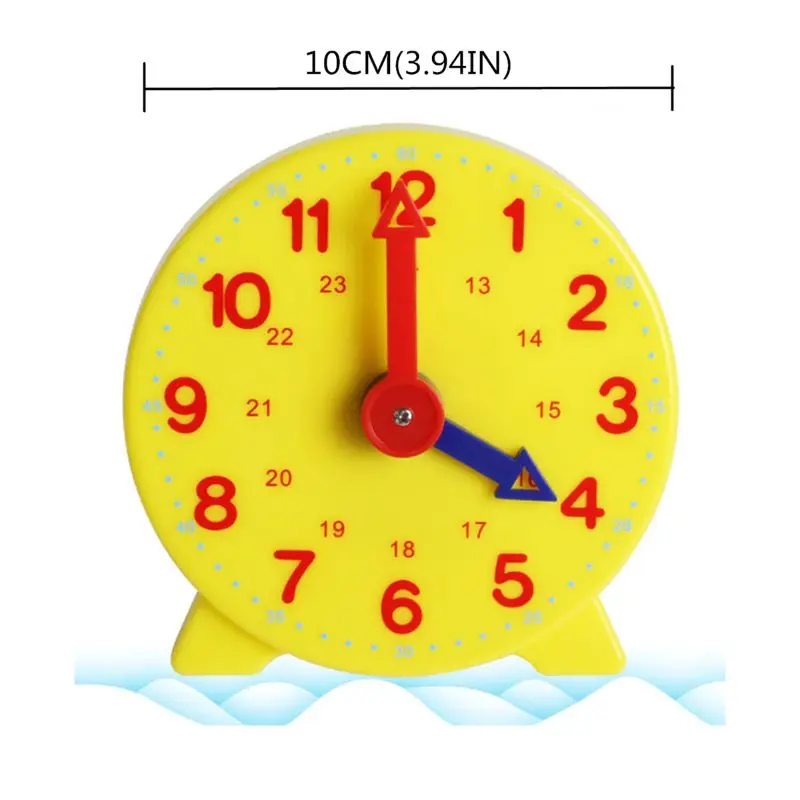 

Good Quality Montessori Student Learning Clock Time Teacher Gear Clock 4 Inch 12/24 Hour Children's Educational Toys Baby Gift
