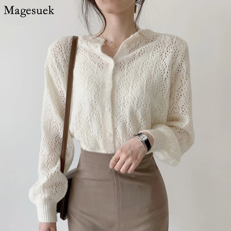 

Кардиган женский вязаный с длинным рукавом, осень 9824