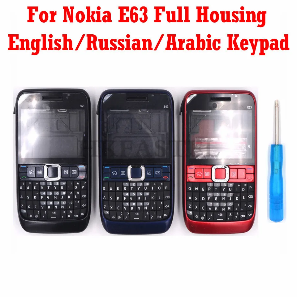Новинка чехол для Nokia E63 с полным покрытием телефона английской/русской/Арабской