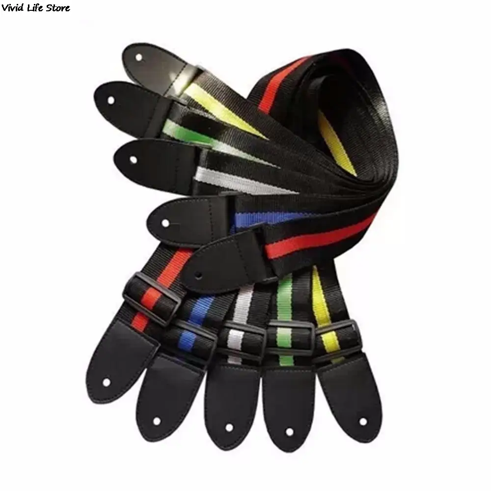 Adjustable Durable Nylon Guitar Strap IRIN Ukulele Belt With PU Leather Ends 130cm Electric Acoustic Bass | Спорт и развлечения