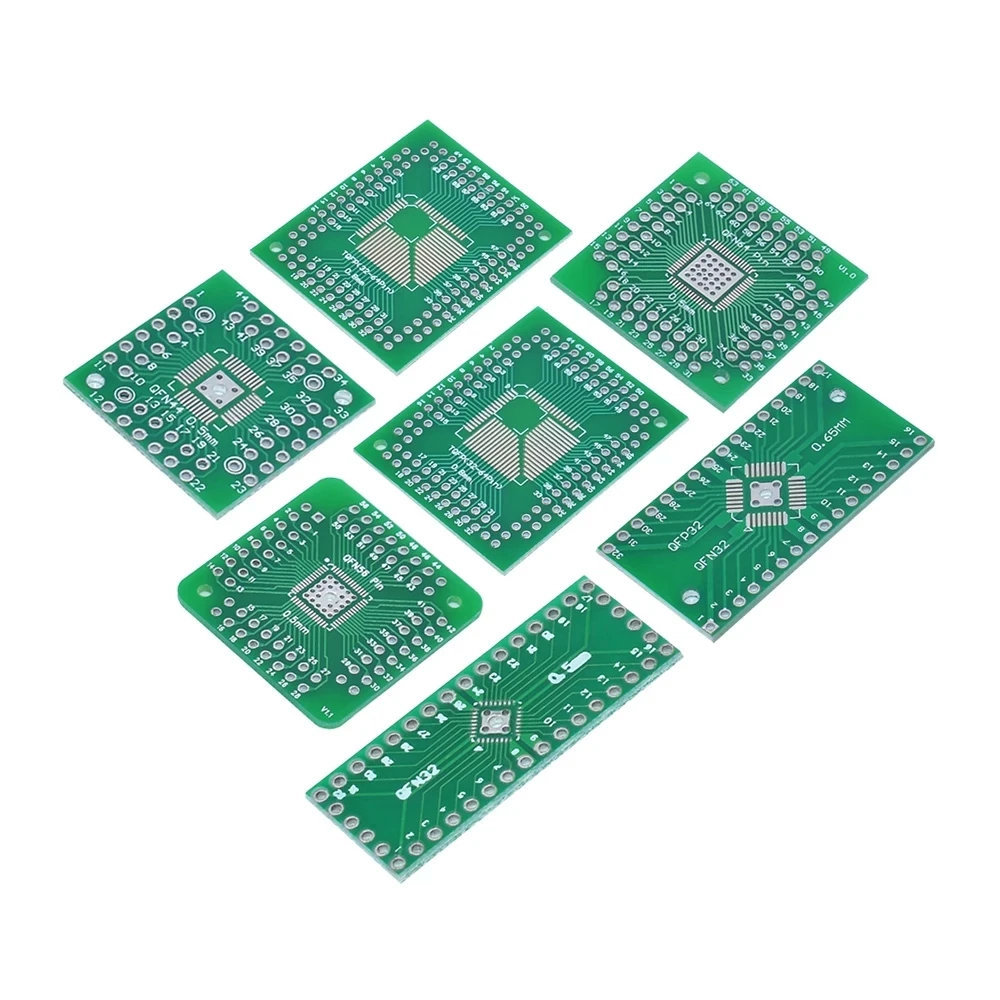 QFN TQFP LQFP FQFP 32 44 48 56 64 80 100 поворотный DIP/SMD для DIP IC адаптера, разъем TSSOP SOIC SSOP, плата преобразователя, 0,5 мм, 0,8 мм