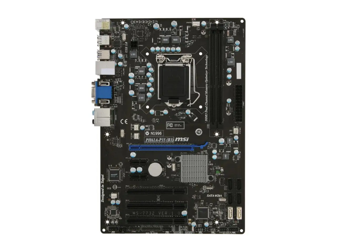 

MSI Intel H61 PH61A-P35 (B3) Motherboard 1155 Motherboard DDR3 SATA 6Gb/s VGA USB3.0 ATX PCI-E X16 UEFI BIOS Core i3 i5 i7 Cpus
