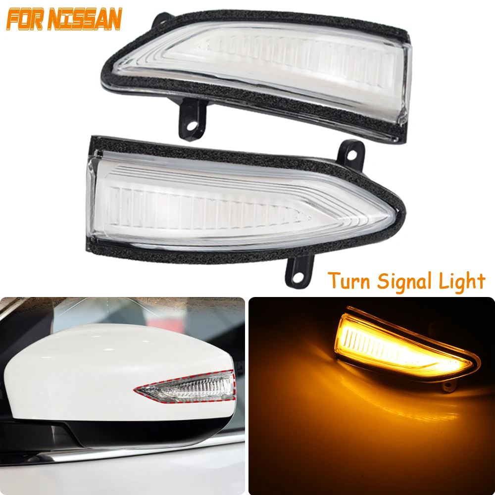 

2pcs Dynamic Blinker For Nissan Tiida / Pulsar C13 2015-2019 LED Turn Signal Light Side Mirror Indicator