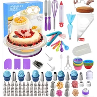 285pcs cake decorating supplies baking set cake pans set cake rotating turntable cake decor decorating kit for beginners re
