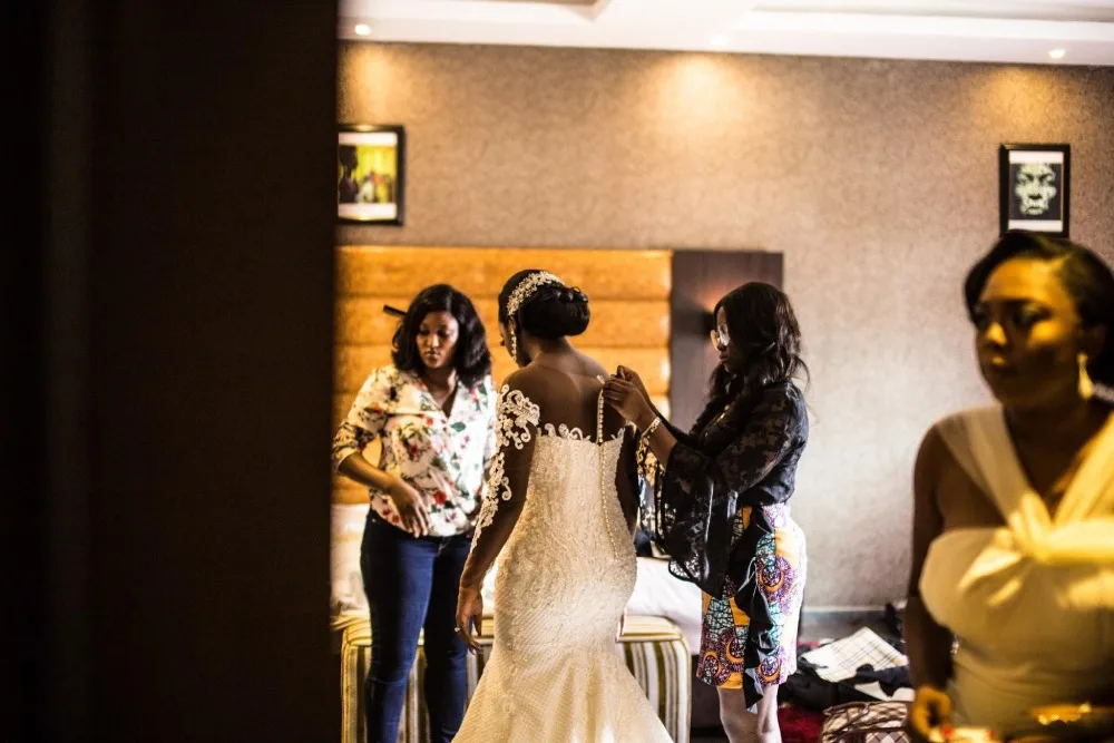 Винтажные Африканские свадебные платья русалки 2019 Vestido De Noiva с длинным рукавом