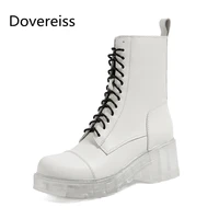 dovereiss fashionmatin boots winter new sexy short boot elegant sexy concise mature zipper square toe short boots big size 40