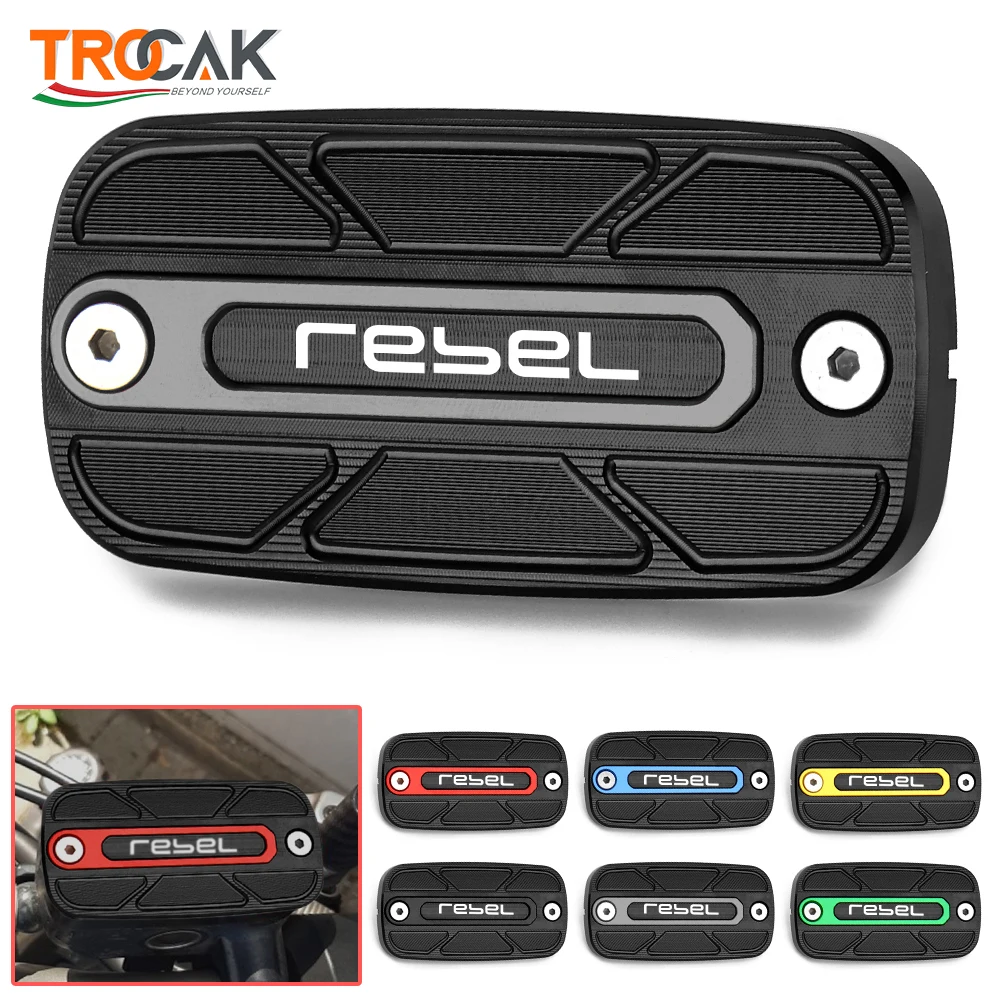 

2022 NEW Motorcycle Accessories Front Brake Fluid Reservoir Cover Cap Fit For Honda Rebel 300 Rebel 500 2017 2018 2019 2020 2021