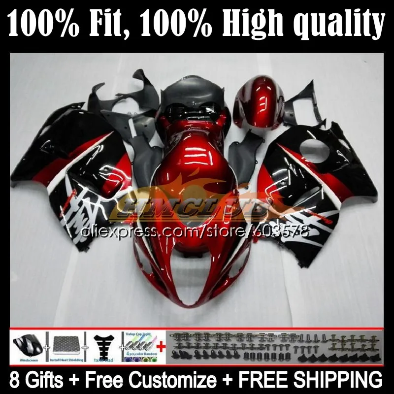 

Инъекция для SUZUKI Hayabusa GSXR1300 96 97 98 99 00 01 20CL.7 GSXR 1300 CC 2002 2003 2004 2005 2006 2007 обтекатель темно-красный blk