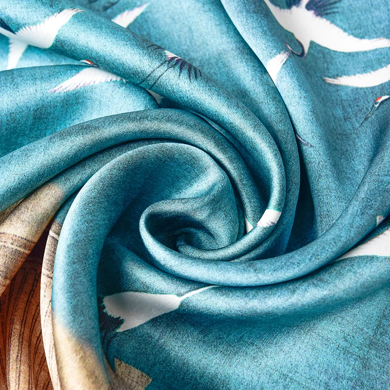 Шелк из Ханчжоу квадратный шейный платок шарф 53*53 см 16 мм Шелковый бандана с