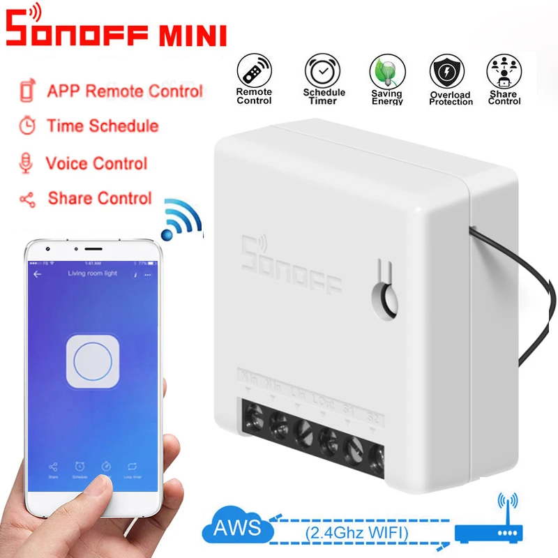 Itead Sonoff MINI DIY двусторонний умный переключатель автоматическое дистанционное