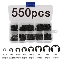 550pcs e clip washers m1 5 m2 m2 5 m3 m3 5 m4 m5 m6 circlip retaining ring sack retainer buckle shaped split washers kit