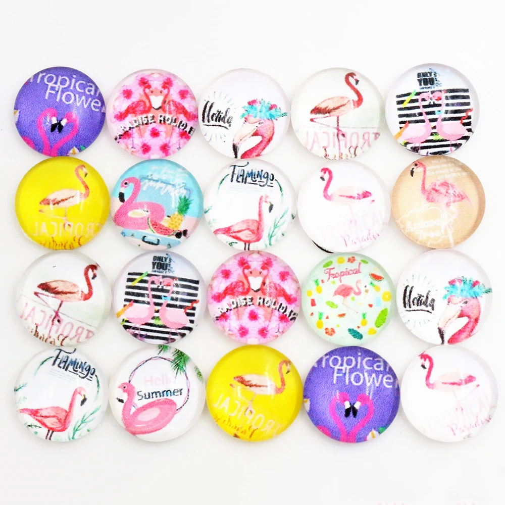 50 шт./лот 12 мм фото стекло Кабошоны Смешанные цвета кабошоны для браслета серьги