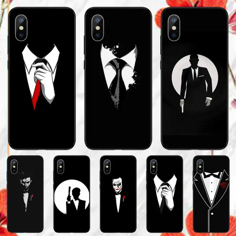 

Man Suit Shirt Tie Custom Phone Case for iPhone 11 12 mini pro XS MAX 8 7 6 6S Plus X 5S SE 2020 XR