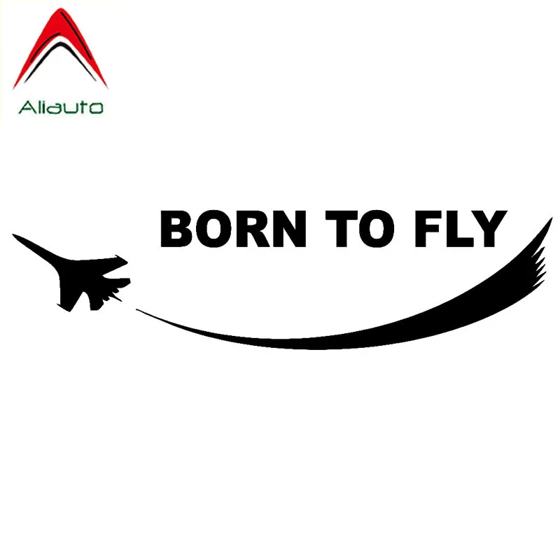 

Aliauto креативные автомобильные стикеры Born To Fly The Plane Explore Clouds Machine, водонепроницаемая Светоотражающая наклейка, 19 см * 5 см