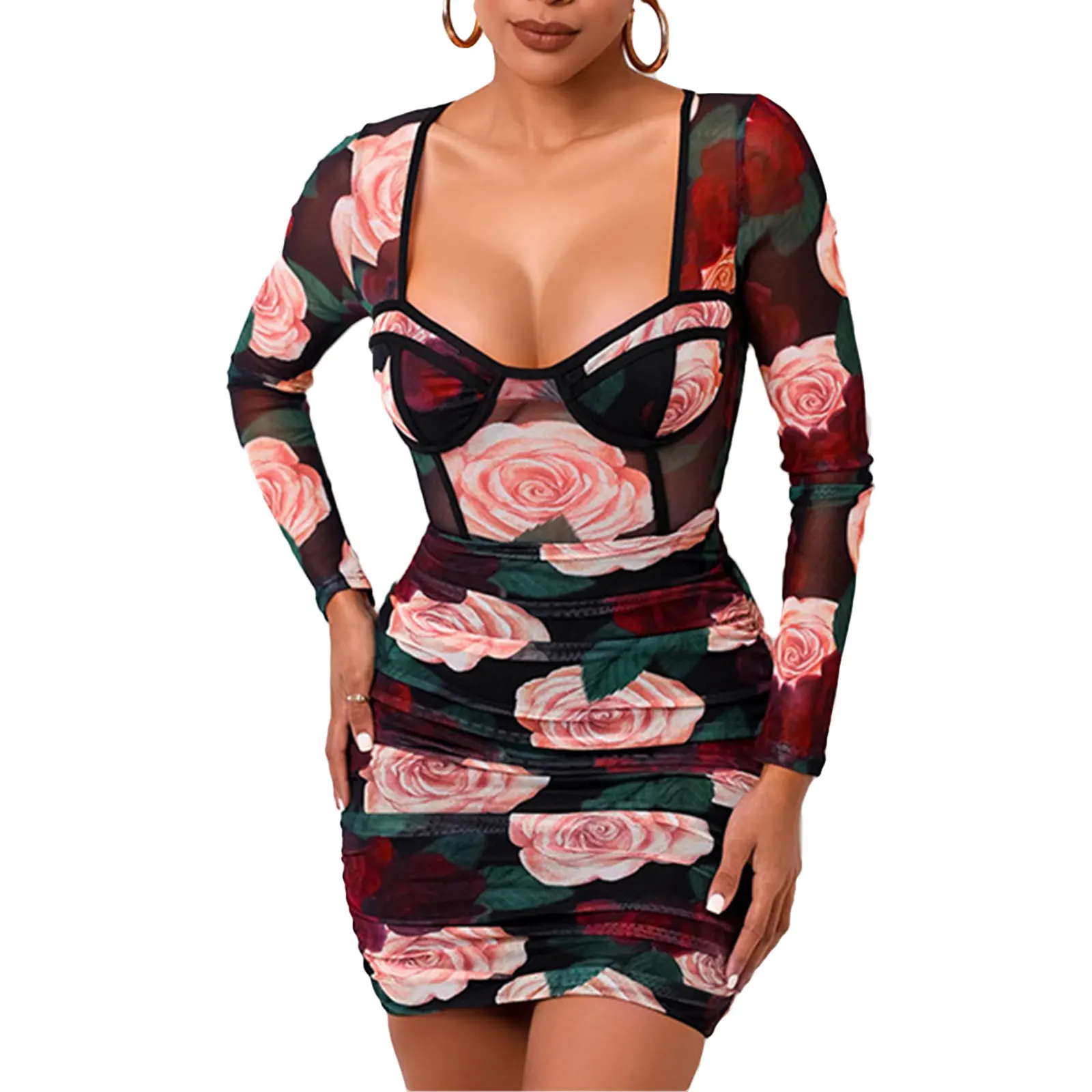 

2019 Sexy White Lace Dress Long Sleeve Women Dress Bodycon Off Shoulder Lace Wedding Party Clubwear Evening Short Mini Dress
