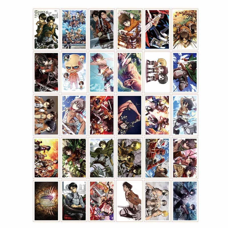 

30 pcs/set Anime Attack on Titan Lomo Cards Ackerman Erren Levi Comic Magan Figure Mini Postcard Fans Collections Gifts
