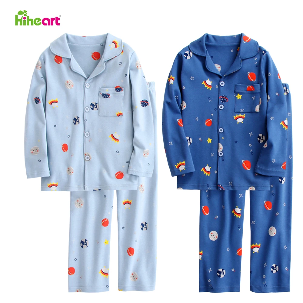 Пижама Hiheart для детей и родителей хлопковая с длинным рукавом осенняя мальчиков |