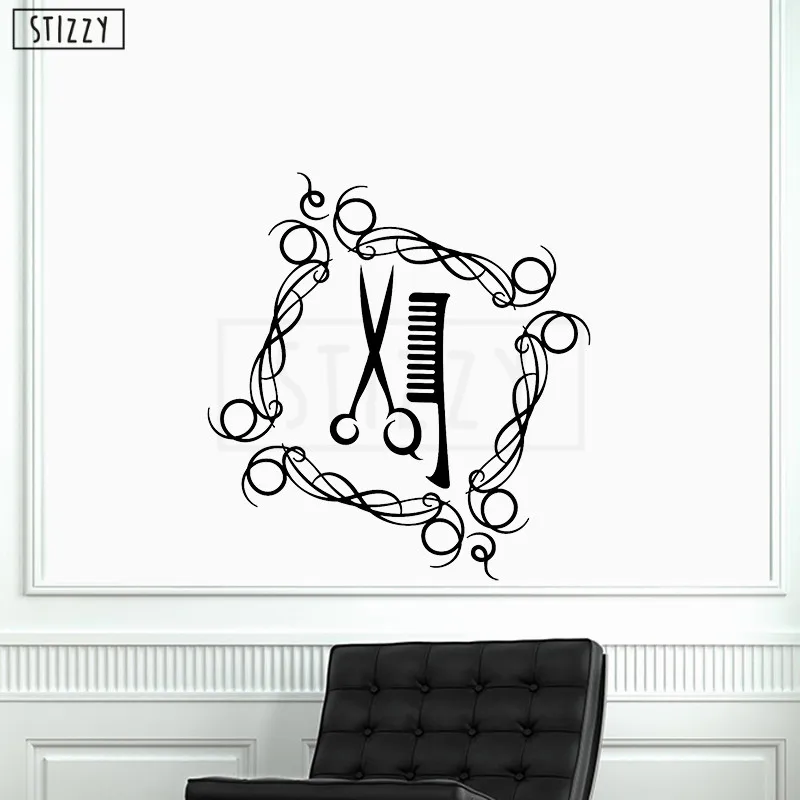 Настенная Наклейка stizzy для парикмахерских настенные наклейки стрижки волос