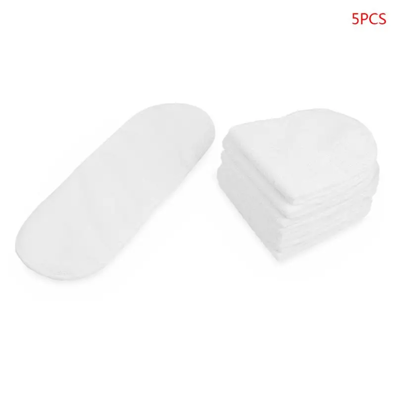 

5 Pcs/Pack Soft Cloth Diaper Liner 2 Layers Reusable Absorbent Microfiber Inserts for Baby