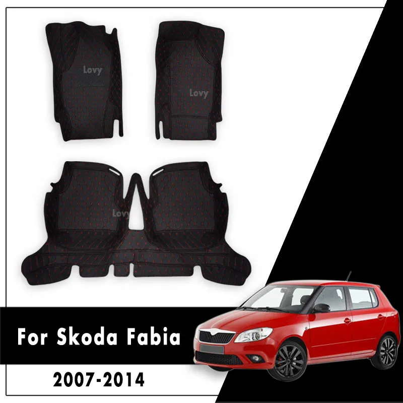 Коврики интерьер кожа коврик автомобильные аксессуары коврики для Skoda Fabia 2007 2008