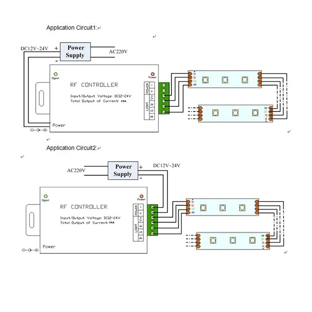 

DC 12V-24V 24A 44 Keys IR Remote Controller Aluminum shell For RGB SMD 5050 3528 LED Strip