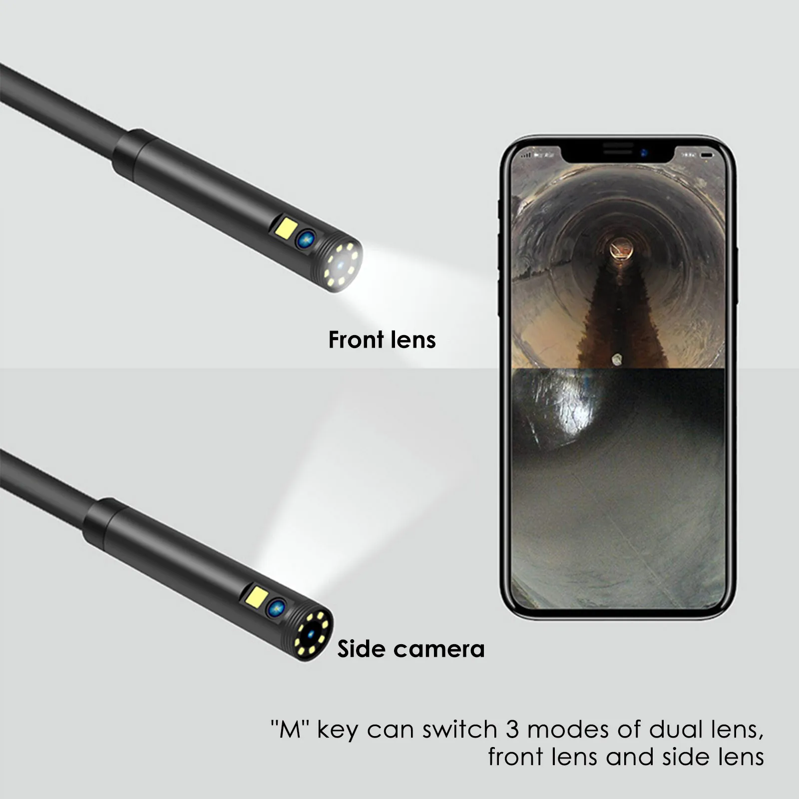 2 м/5 м/10 м эндоскопа Камера гибкий IP68 Водонепроницаемый микро USB для обследований