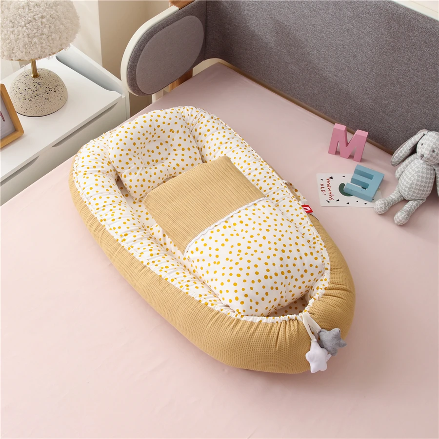 

Portable Baby Nest with Quilt Blanket Baby Nursery Bed Cotton Crib for Newborn Bedding Set Co Sleeper