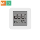Датчик температуры и влажности Xiaomi Mijia 2, беспроводной умный цифровой измеритель влажности с поддержкой Bluetooth и ЖК-дисплеем для умного дома