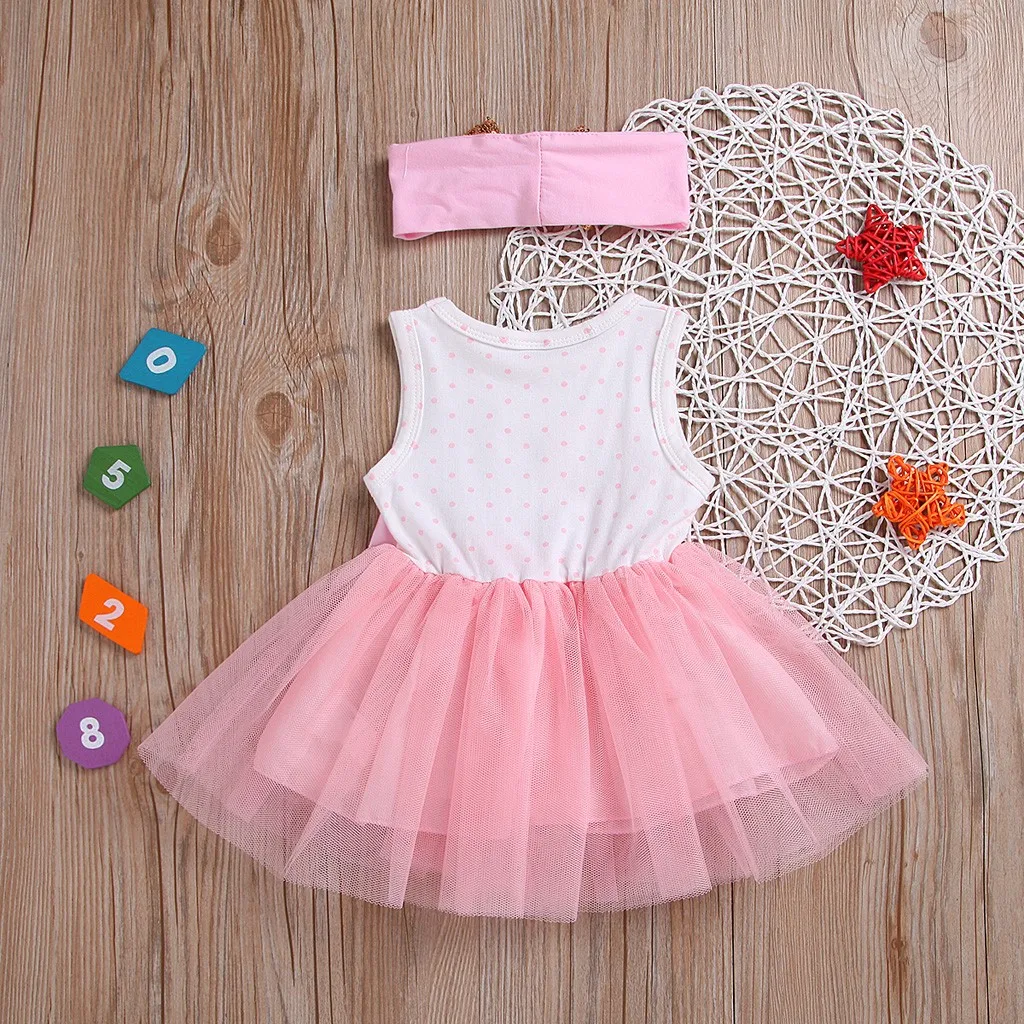 Newborn Baby Girl Clothes Infant Sets Letter Ribbons Bow TUTU Dress Hairband Outfits Ensemble Fille | Детская одежда и обувь