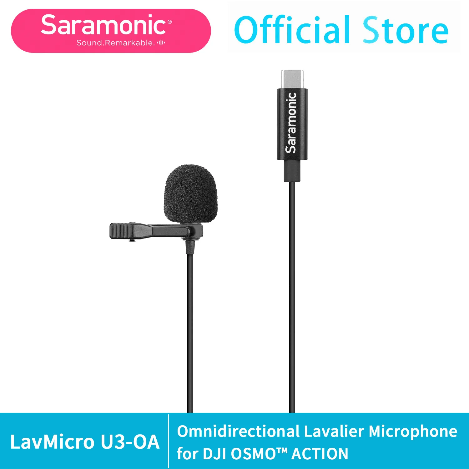 Saramonic LavMicro U3 OA Plug and Play Lavalier микрофон с Typc C разъемом для DJI OSMO Action Vlogging и многое