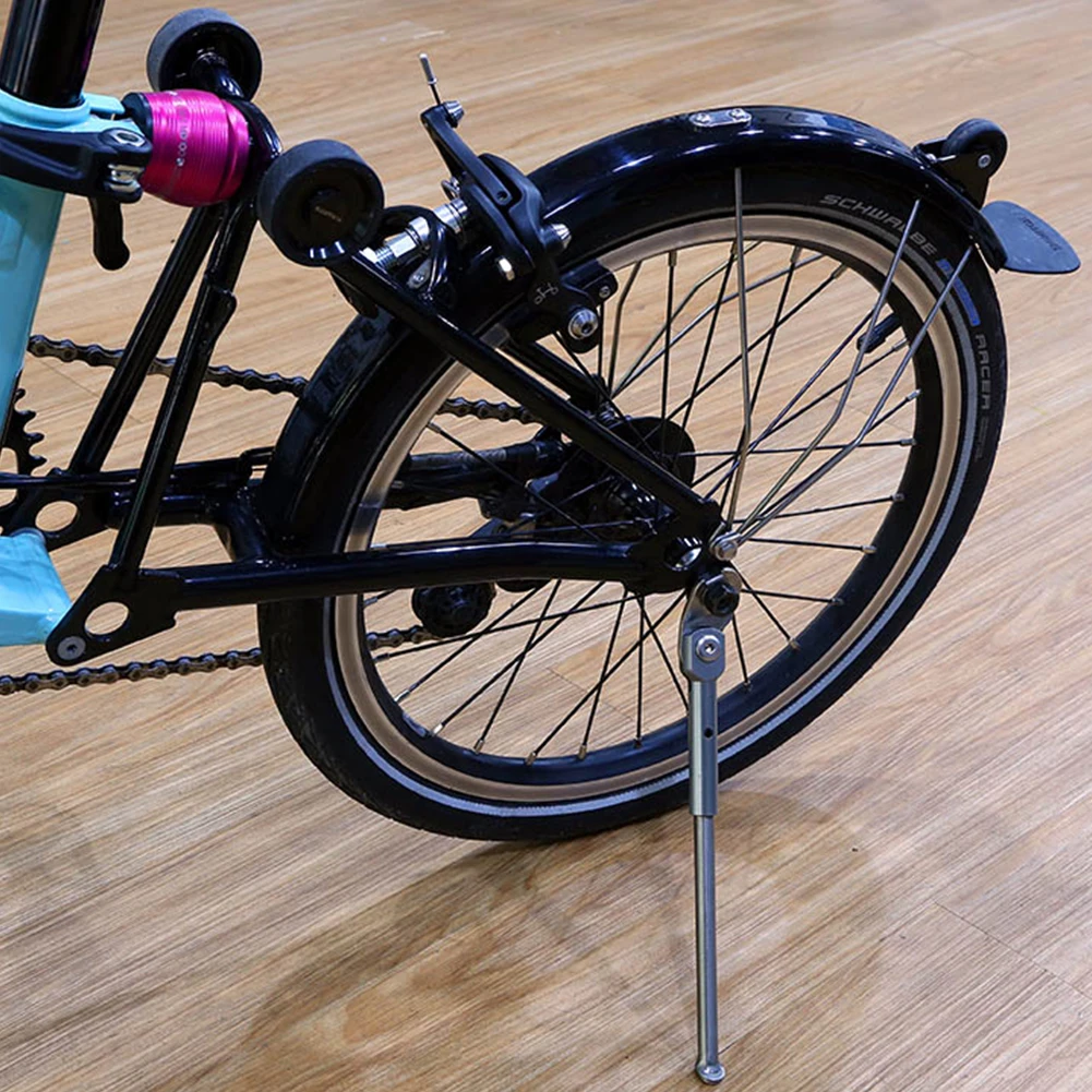 Side Support Parking Folding Bike Bracket Titanium Alloy Vintage 250mm Durable Bicycle Kickstand Ultralight Tools For Brompton