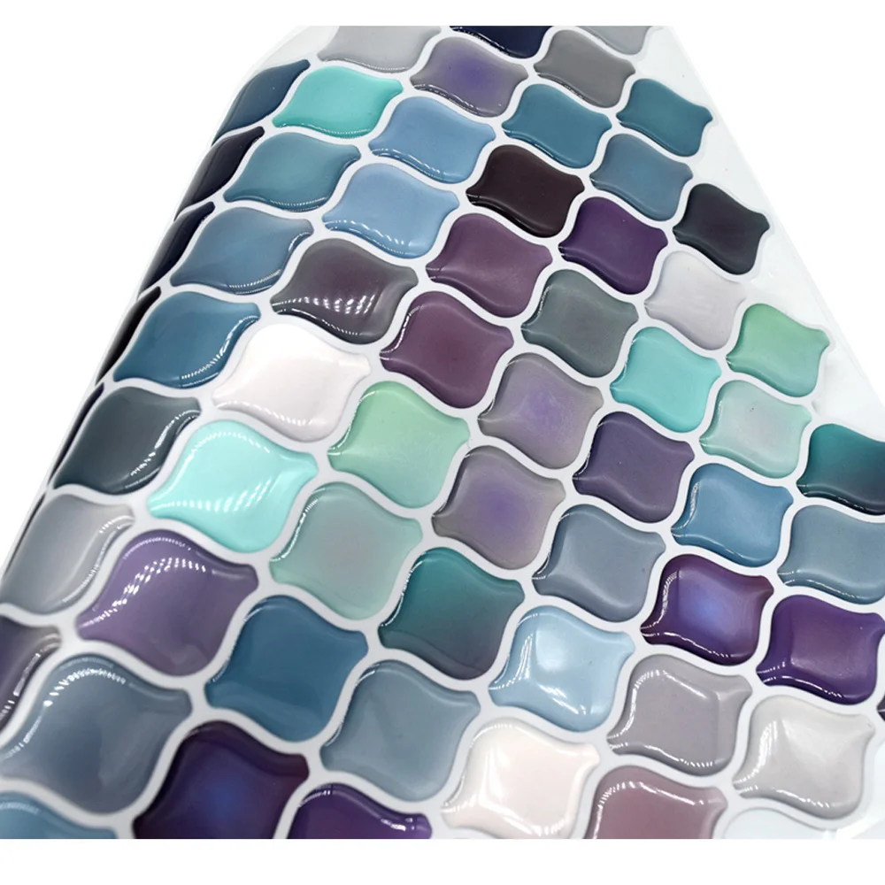 

Colorful Mosaic Tile Wall Sticker Decal Self-adhe-sive Kitchen Bathroom Decor