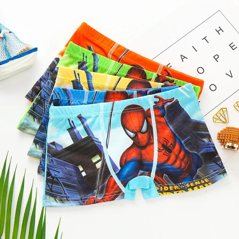3 шт./лот новинка детское нижнее белье с рисунком Человека паука шорты 3D принтом