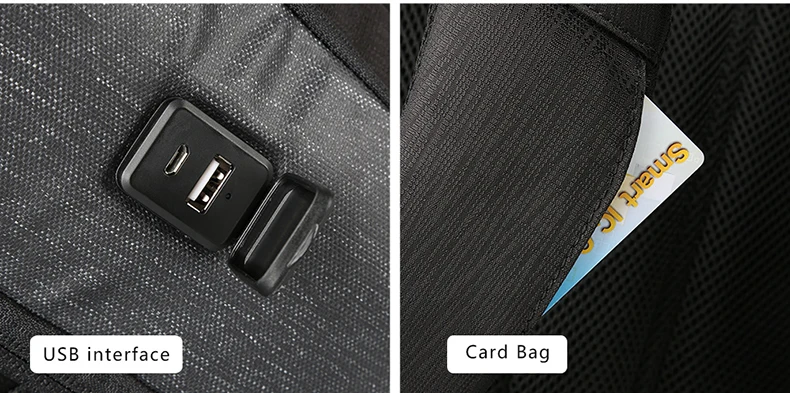 Мужской рюкзак для ноутбука большой емкости с солнечной зарядкой, usb-порт, повседневный туристический рюкзак для бизнеса, нейлоновая Водонепроницаемая Студенческая сумка