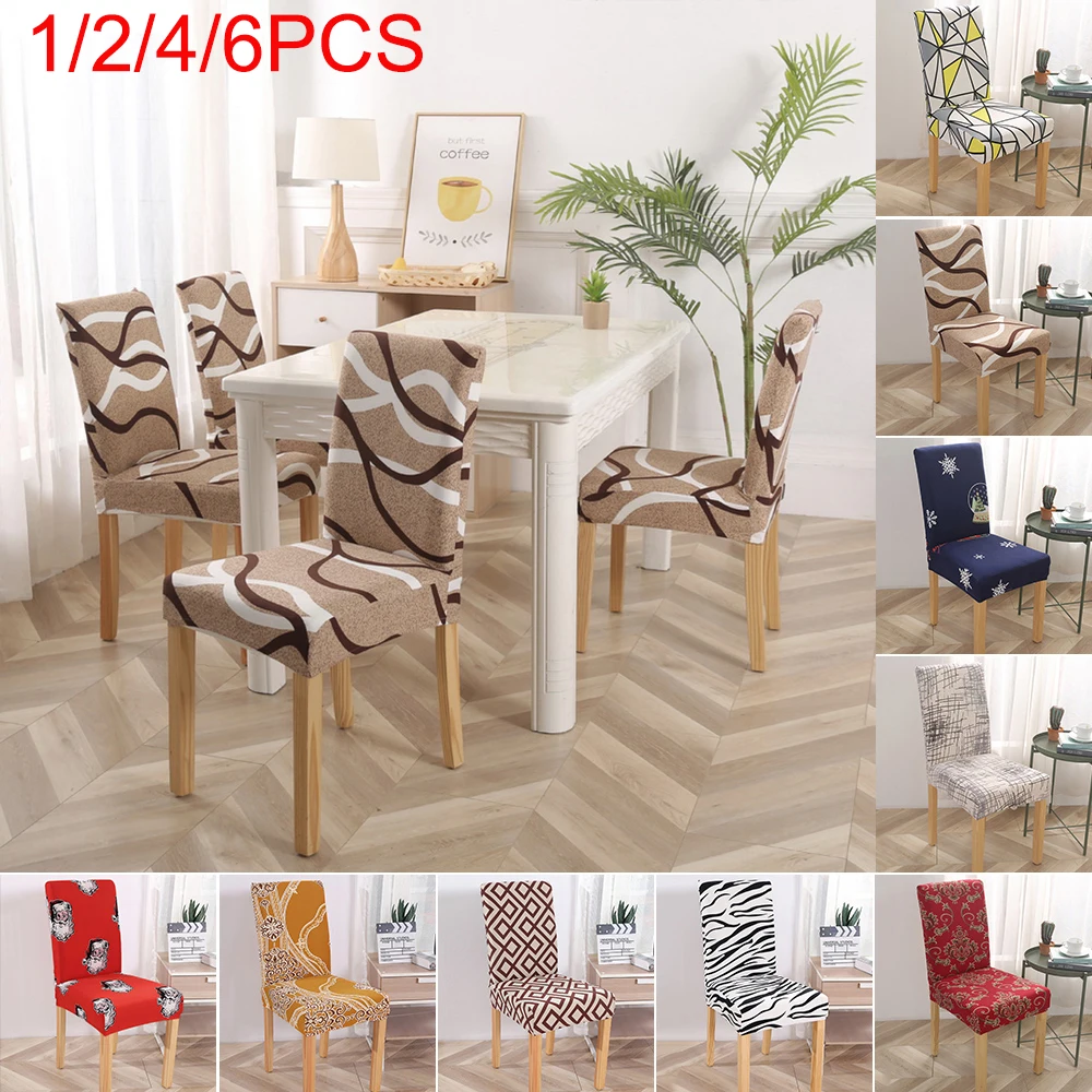 1/2/4/6 шт. чехол для стула в геометрическом стиле столовой моющийся