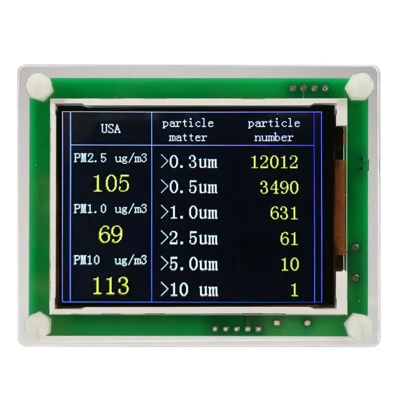 

2.8Inch TFT LCD Display Screen Module High Sensitivity PM2.5 Air Quality Detector Dust Sensor for Household Car Use