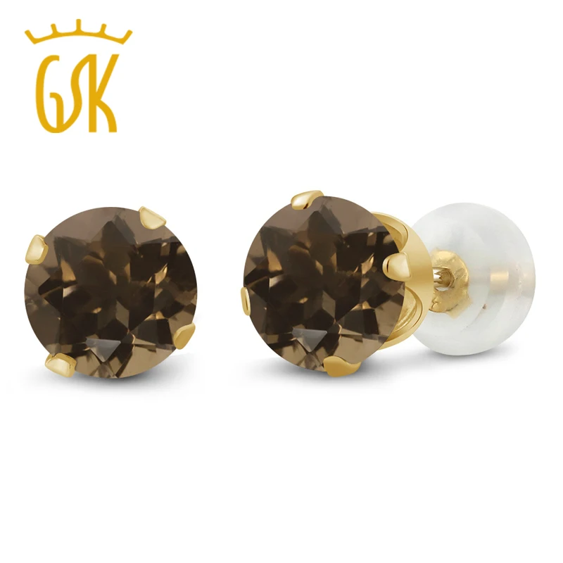 Драгоценный Камень Королевский 1 60 карат круглые 6 мм коричневые дымчатые