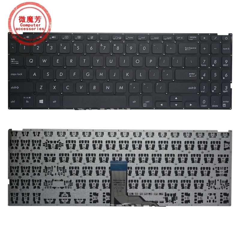 Клавиатура для ноутбука Asus Vivobook VIVOBOOK 15 FL8700 X512 X512D Y5200F Y5000F Y5200FB V5000 V5000D V5000F X509 M509 US Black